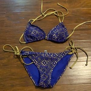 Relleciga purple/gold bikini